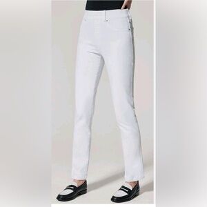 SPANX Women's White Straight Leg Jeans